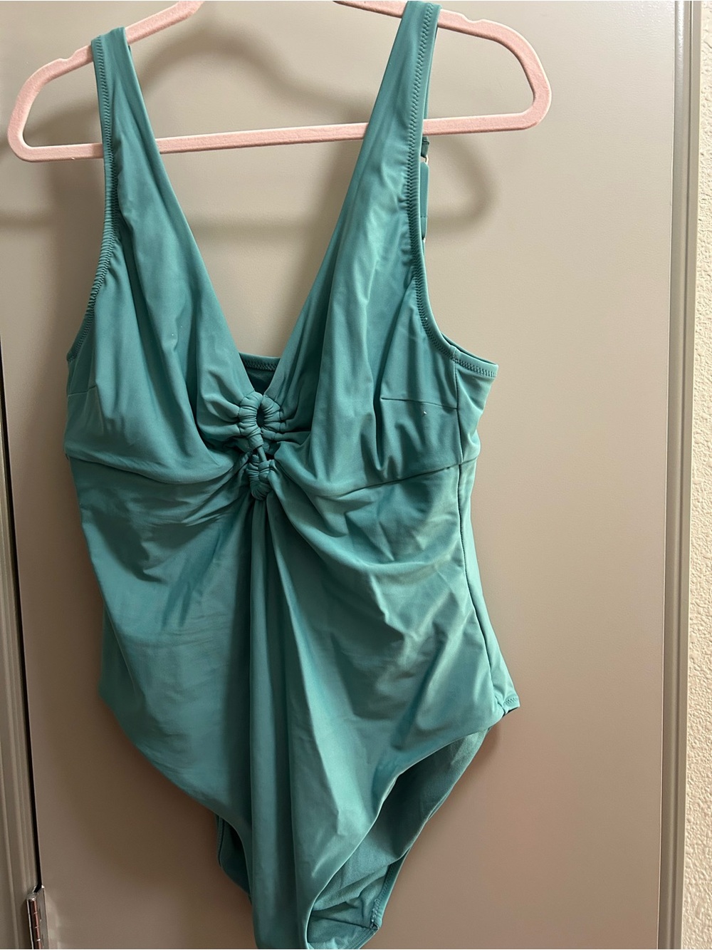 Women’s One-Piece Swimsuit with Front Knot - Teal
